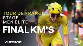 LATE DRAMA IN LE LIORAN!  | Tour de France Stage 12 Final Kilometres | Eurosport Cycling