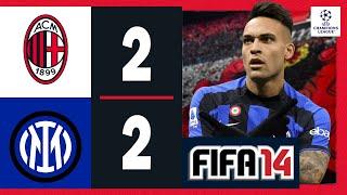 FIFA 14 - AC Milan 2 - 2 Inter - Champions League 22-23 Full Match at San Siro