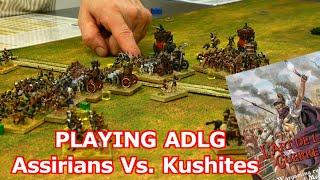 Playing l'ADLG - Assyrians Vs. Kushites // Wargaming with 15 mm figures