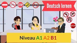 Alltag Deutsch lernen mit einfachen Sätze a1 a2 b1 Everyday life Learn German with simple sentences.