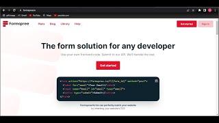 Form submit tutorial using formspree