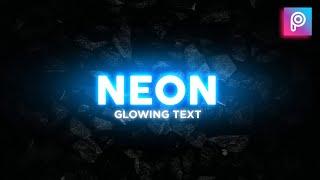 Neon Text Effect PicsArt Tutorial | How To Make Glowing Text 2022