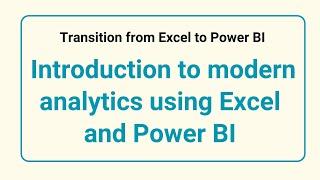 Transition from Excel to Power BI: Mastering Modern Data Analytics online | Koenig Solutions