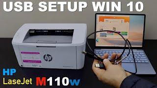 HP LaserJet M110we Setup, USB Setup, Windows Laptop, Printing Video.