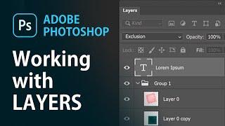 Working with layers in Photoshop | Introduction tutorial to layers