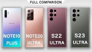 Galaxy S23 Ultra Vs Galaxy S22 Ultra Vs Galaxy Note 20 Ultra Vs Galaxy Note 10 Plus Review 2023