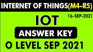 IoT (Internet of things) ( M4-R5 ) Answer Key (16-Sep-2021) | O Level M4R5 Exam Answer Key