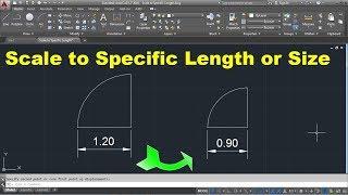 AutoCAD Scale to Specific Length | AutoCAD Scale to Specific Size