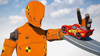 Pixar Cars VS Crash Test Dummy  TEARDOWN