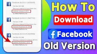 How to download facebook old version for andriod and ios | oldest version facebook app download