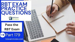 RBT® Practice Questions | Registered Behavior Technician® (RBT®) Exam Review | Part 179