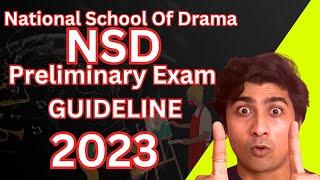 NSD Examination guidelines | Preliminary examination preparation 2023 | NSD admission process