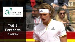 David Ferrer vs Alexander Zverev 4:6 2:6 2:6: Spanien - Deutschland | Highlights | Davis Cup | DAZN