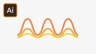 Wavy Lines in Illustrator | 2 Minute Tutorial