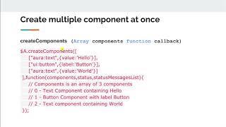 Lightning Advance Development   Dynamically Creating Components