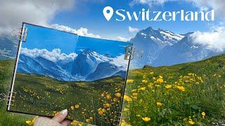 Painting The Swiss Alps In My Sketchbook + Chill Travel Vlog!