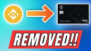 Urgent! Binance Visa Card Removed from Europe!