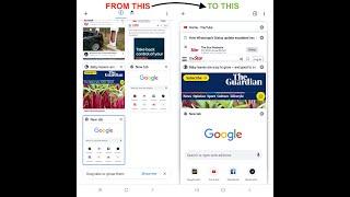 How to change Chrome tabs Grid View layout back to normal on Android Phone