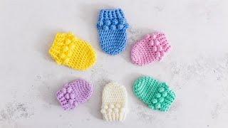 How to Make Crochet Baby Mittens Tutorial (FREE Pattern Available too!)