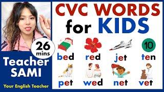 short e CVC Word Family | 3-Letter Words | Let's READ! - Teacher SAMI