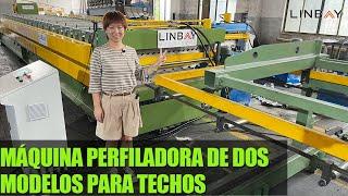 【Trapezoidal+sinusoidal】Linbay-Máquina Perfiladora de dos modelos para techos