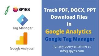 Solved - Track PDF, Docx, PPT Files Download in Google Analytics & Google Tag Manager (Hindi)