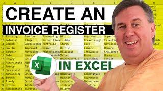 Excel - Create an Invoice Register - Episode 1808