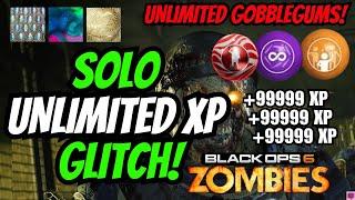 BO6 GLITCH - FAST SOLO UNLIMITED XP GLITCH (HIGH ROUNDS + UNLIMITED GOBBLEGUMS) BO6 ZOMBIES GLITCH