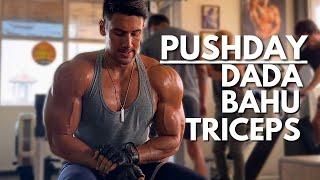 LATIHAN OTOT DADA BAHU DAN TRICEPS | PUSHDAY DI GYM