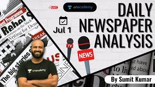 Daily Current Affairs 2021: Newspaper Analysis for Defence Exams | NDA/AirforceXY/Navy | Sumit Kumar