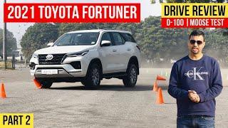 2021 Toyota Fortuner Facelift Review - 0-100, Moose Test, Braking Test (Part 2)