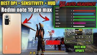 Redmi note 10 pro max free fire auto headshot dpi hud sensitivity setting after free fire new update