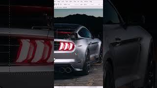 How to change the color of the car's headlights in Photoshop