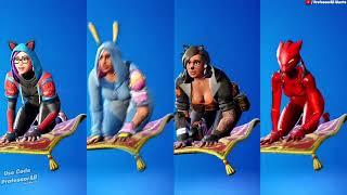 Fortnite Lil' Carpet Ride Emote With Lynx vs Penny Skin ThiccComment Who Won ?