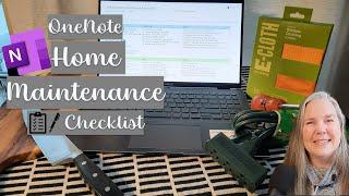 Home Maintenance Checklist in OneNote