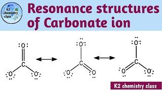 Resonance structures of carbonate ion/ Carbonate ion resonance.