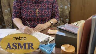 It's a new day! Checking accounts for women!  Retro ASMR Role Play  Paper Crinkles (Soft Spoken)