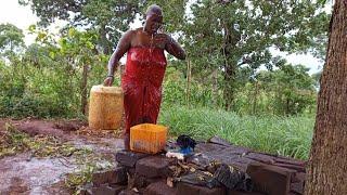 Bathing Outdoor in an African Village// African Village Life #villagelife #outdoorshower #africa