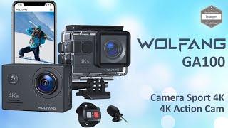 WOLFANG GA100 4K 30FPS - 20MP Action cam - App LIVE DV - Wifi - Microphone - Remote - Unboxing