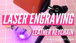 How to use CUBIIO pocket laser engraver on Leather Keychain النقش على الجلد