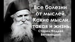 Какие мысли, такая и жизнь. Все болезни от мыслей. Старец Фаддей Витовницкий.