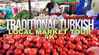 Discover a Traditional Turkish Market - Izmir Buca Local Bazaar £1 = ₺45 [4K]