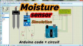 moisture sensor with arduino and lcd display |moisture sensor simulation in proteus |E Infotainment