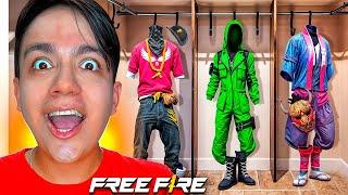 USO ROPA DE FREE FIRE en la VIDA REALSAKURA y HIP HOP!!