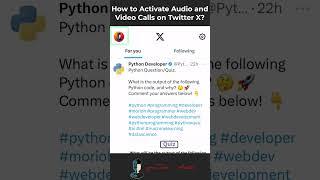 How to Activate Audio and Video Calls on Twitter X? #shorts #twitter #audiocall #videocall