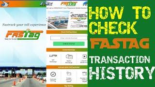 How To Check FasTag Transaction History || फास्टैग स्टेटमेंट कैसे निकले -Fast Tag History & Balance