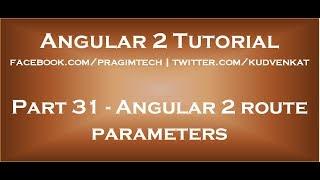 Angular 2 route parameters