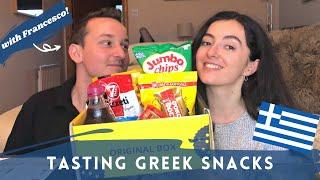 tasting GREEK snacks with an Italian - Snack Surprise UK