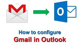 How to configure Gmail in Outlook in Hindi |  Gmail imap server settings for outlook 2019