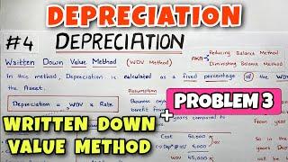 #4 Depreciation - Written Down Value Method - Problem 3 - By Saheb Academy